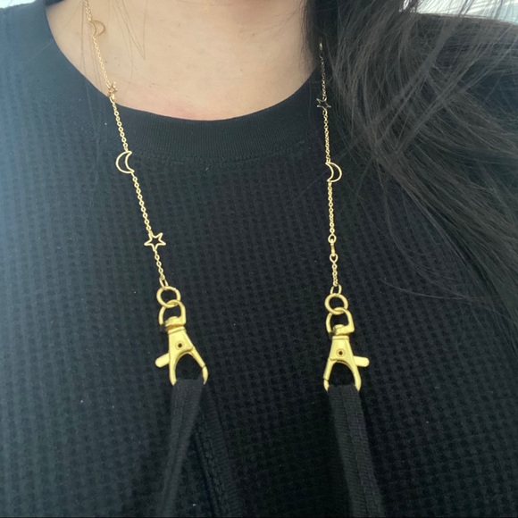 Moon & Stars 18k Gold Plated Mask Chain - Picture 4 of 5